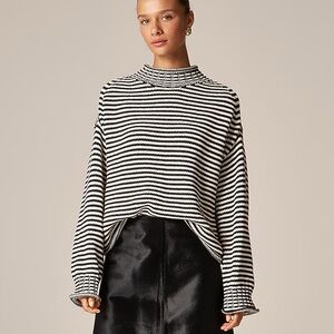 J Crew striped rollneck sweater